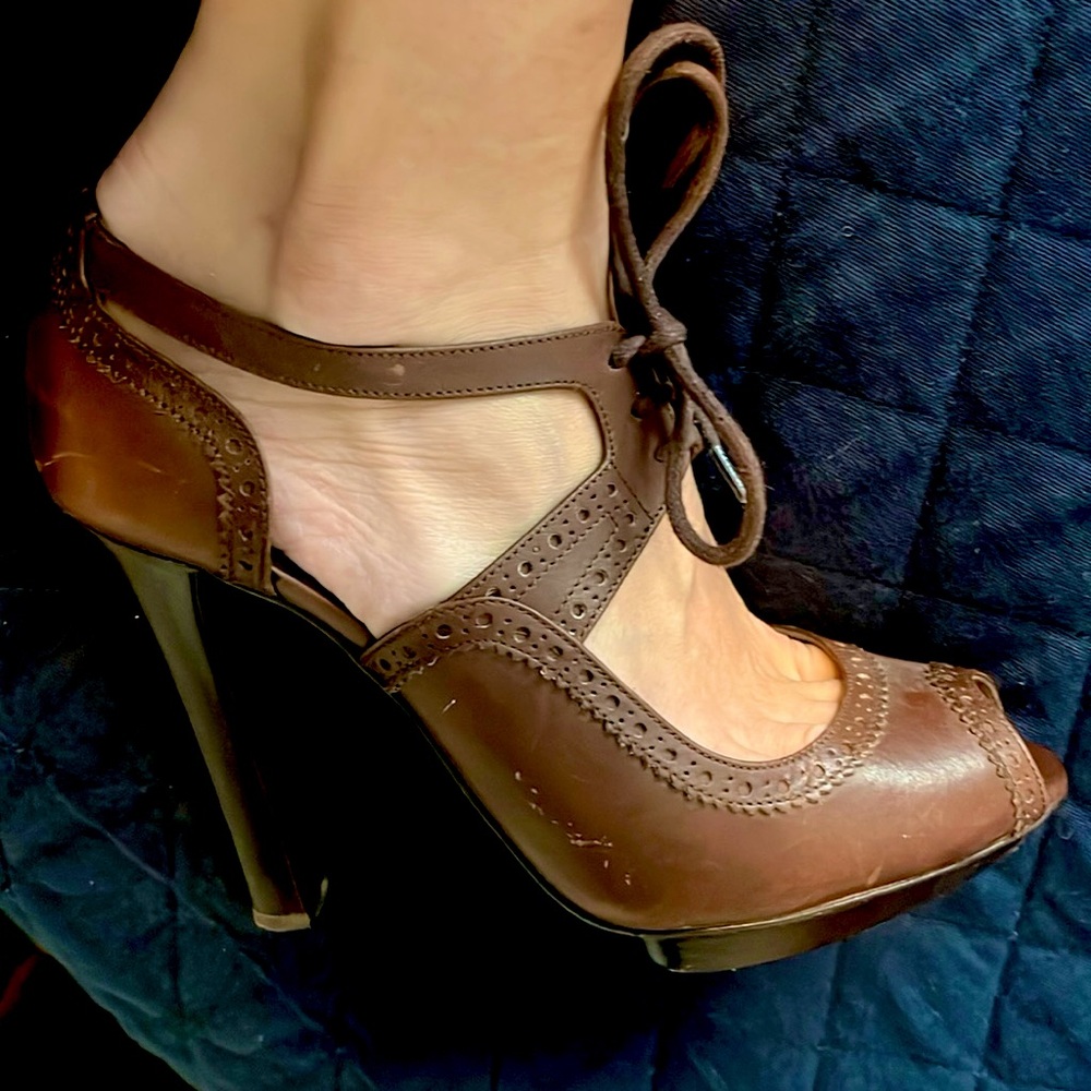 Ralph Lauren Purple Label Brown Heels